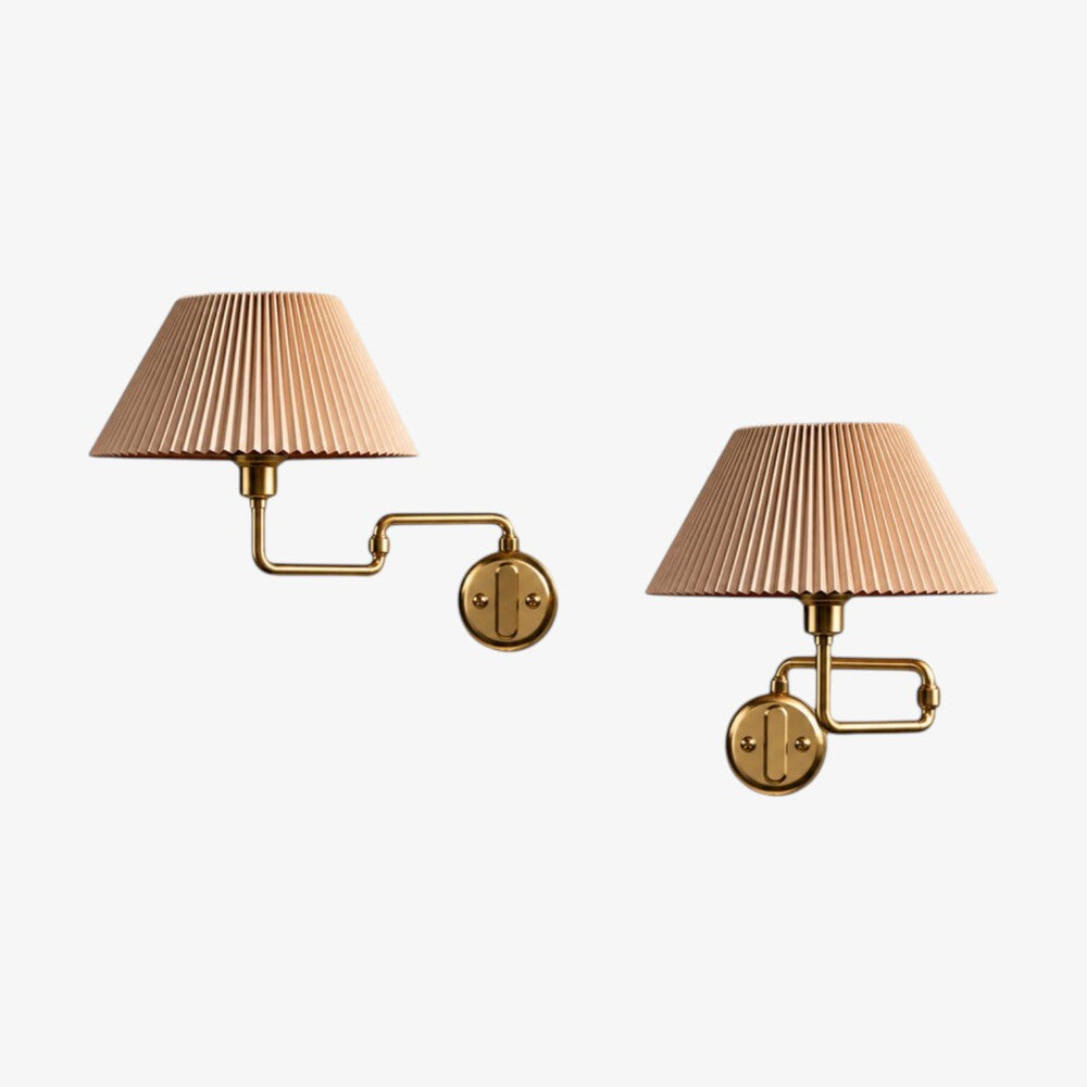 RAF, Articulating Wall Sconces, Brass, Gilt Metal, Sweden, 1970s