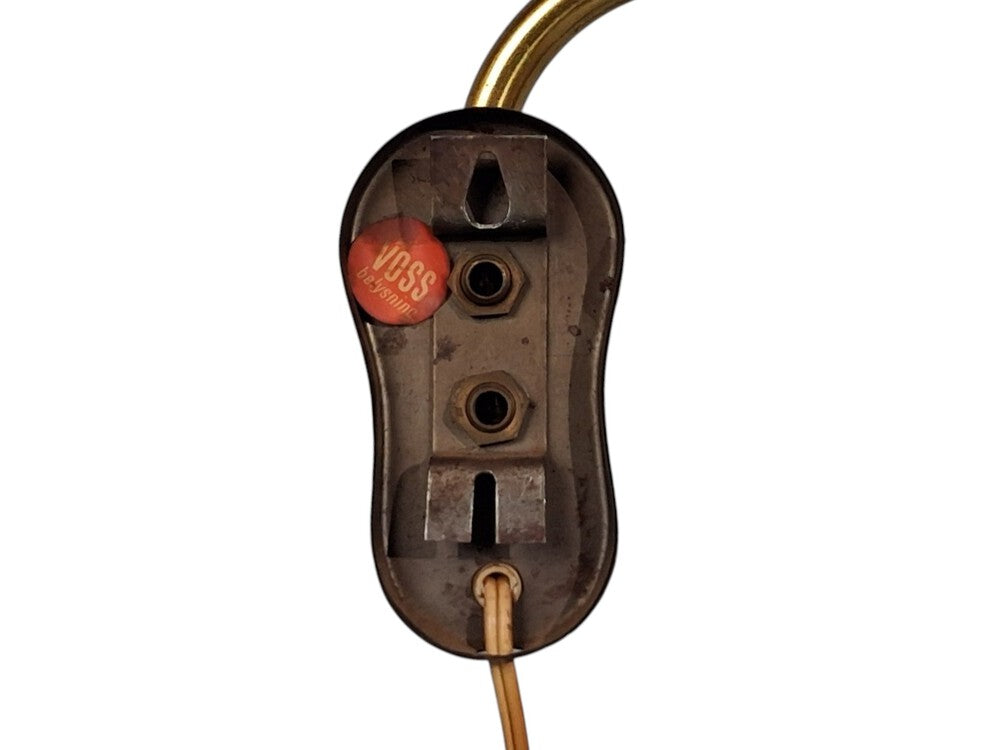 Voss Belysning, Articulating Wall Light, Paintated Brass, Metal, Denmark, 1950s