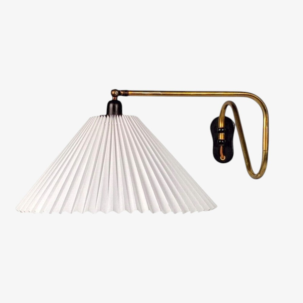 Voss Belysning, Articulating Wall Light, Paintated Brass, Metal, Denmark, 1950s