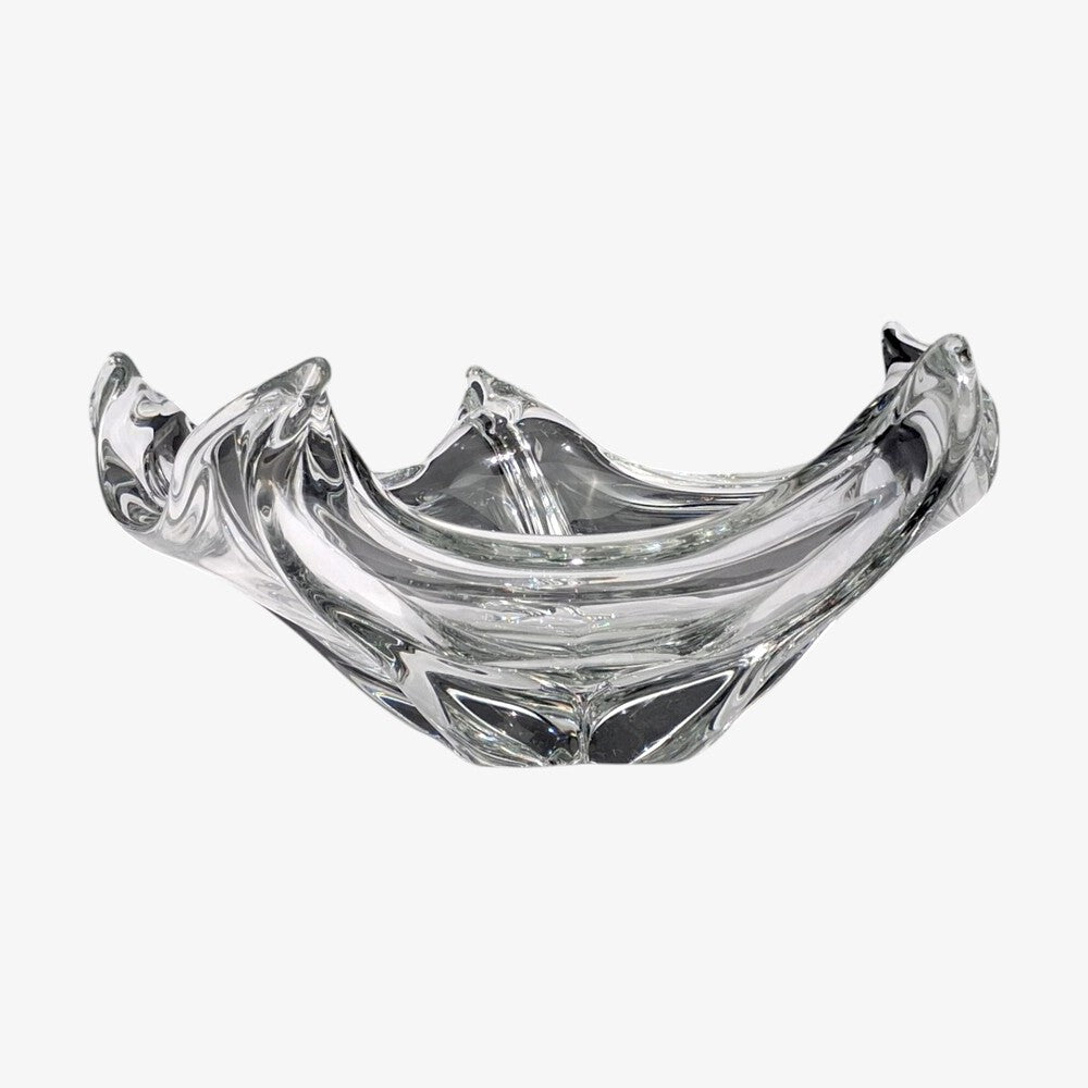 Daum France, French Mid-Century Modern, Sculptural Crystal Bowl, France, 1960s