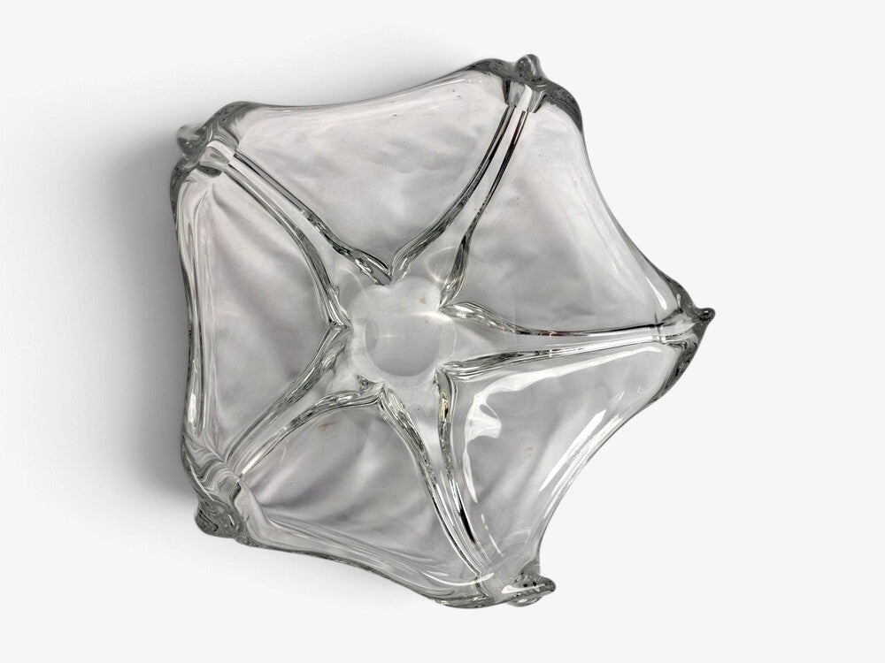 Daum France, French Mid-Century Modern, Sculptural Crystal Bowl, France, 1960s