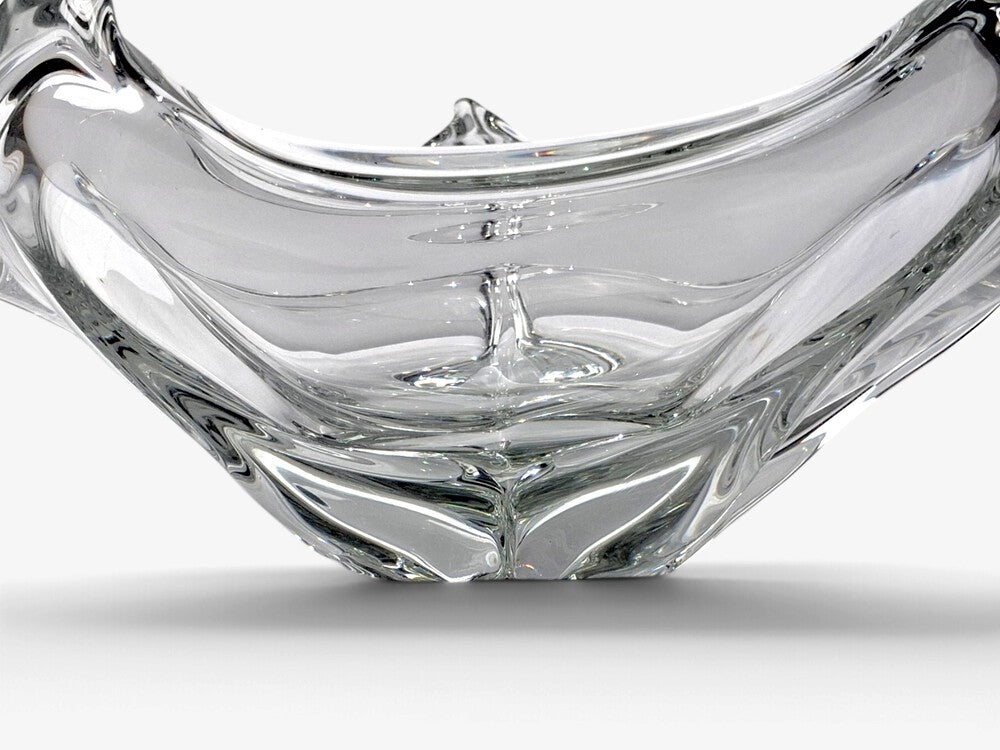 Daum France, French Mid-Century Modern, Sculptural Crystal Bowl, France, 1960s