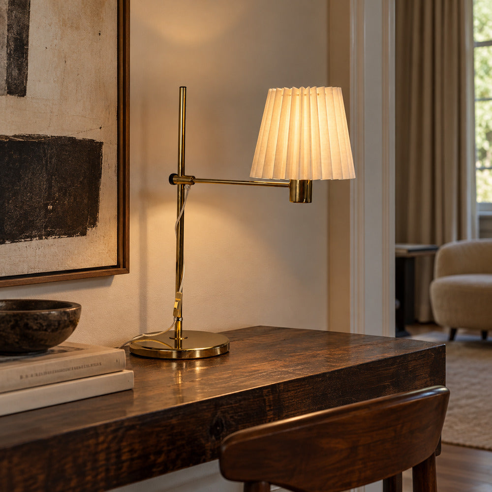 Hans-Agne Jakobsson, Large Adjustable Table Lamp, Polished Brass, Sweden, 1960s