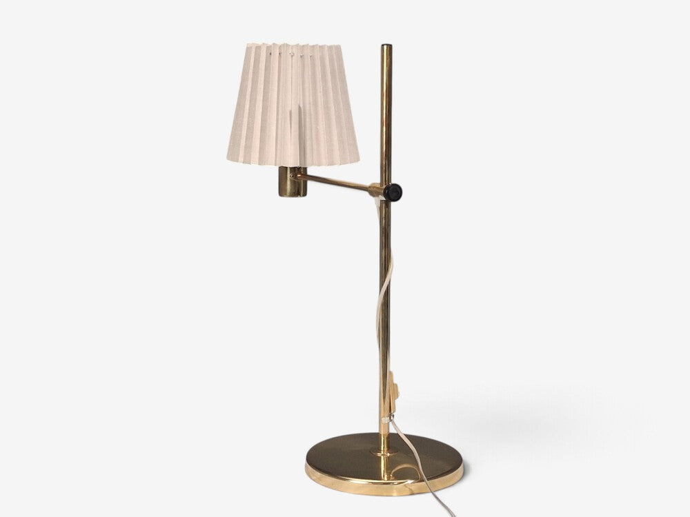Hans-Agne Jakobsson, Large Adjustable Table Lamp, Polished Brass, Sweden, 1960s