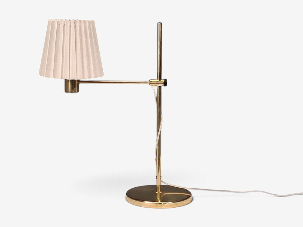 Hans-Agne Jakobsson, Large Adjustable Table Lamp, Polished Brass, Sweden, 1960s