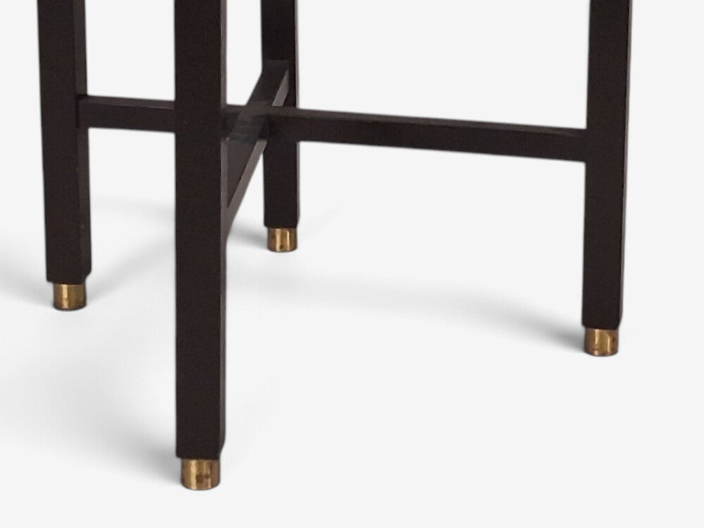Edward Wormley, Wedge Side Tables, Mahogany, Brass, USA, 1955