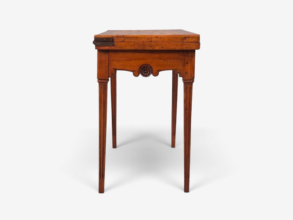 Louis XVI, French Provincial Games Table, Parquetry, Fruitwood, France, 1800s