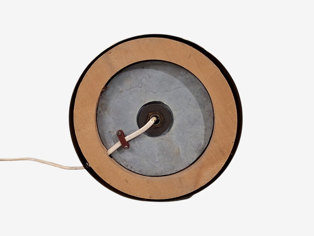 Swedish Modern, Floor Lamp, Teak, Brass, Pleated Floral Fabric, Sweden, 1950s