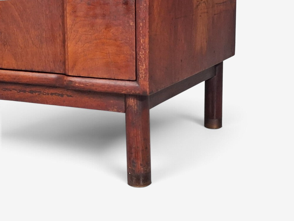 John Widdicomb, American Modern, Nightstand, Walnut, Brass, USA, 1960s