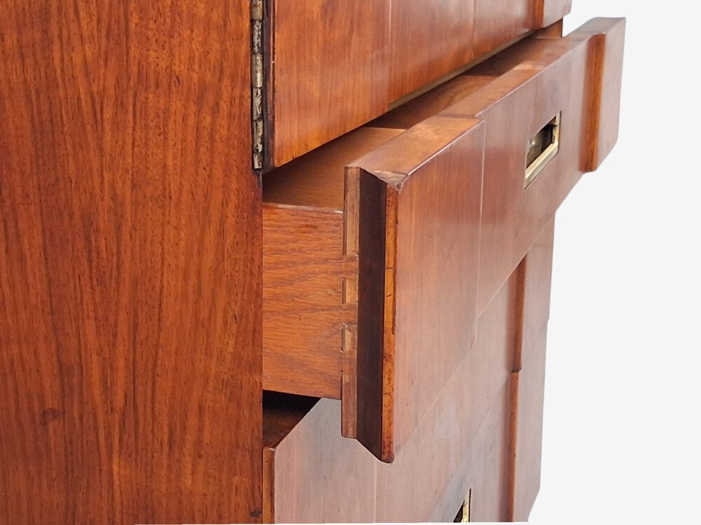 John Widdicomb, American Modern, Gentleman's Chest, Walnut, Brass, USA, 1960s