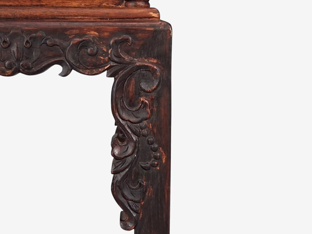 Chinese Pedestal or Plant Stand, Carved Hardwood, China, 20th c.