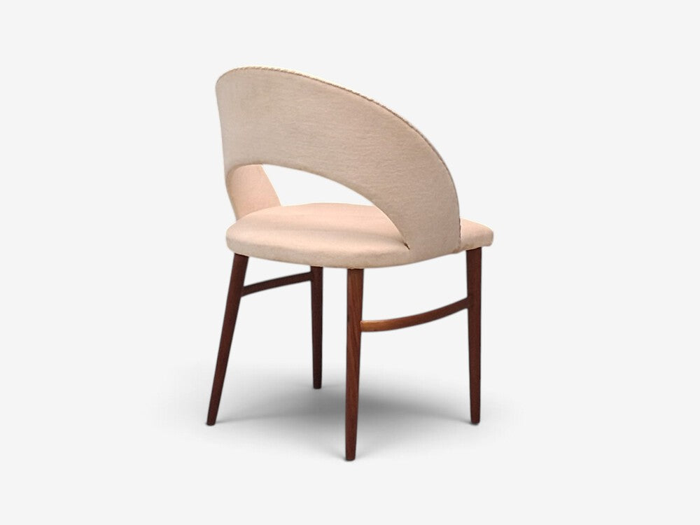 Bertil Fridhagen, Swedish Modern, Vanity Chair, Wood, Upholstery, Sweden, 1960s