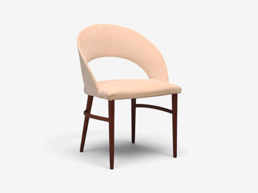 Bertil Fridhagen, Swedish Modern, Vanity Chair, Wood, Upholstery, Sweden, 1960s