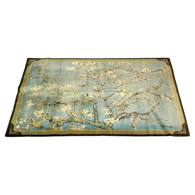 Vincent van Gogh, Ege Art Line, Modern Carpet, Cherry Blossom Rug, Signed